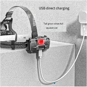Outdoor LED Fishing Headlamp with Rechargeable Battery