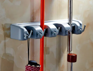 Multifunctional Plastic Mop Hook and Broom Hanger