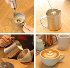 Electric Milk Frother and Handheld Mixer for Kitchen