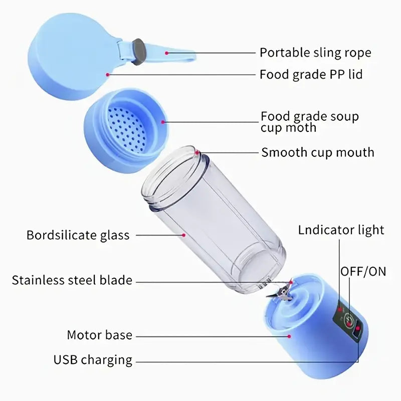 Mini Electric Citrus Juice Blender with USB Charging