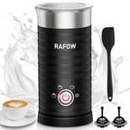 4 in 1 Electric Milk Frother Steamer - Hot and Cold Coffee Foam Froth Maker 240ml