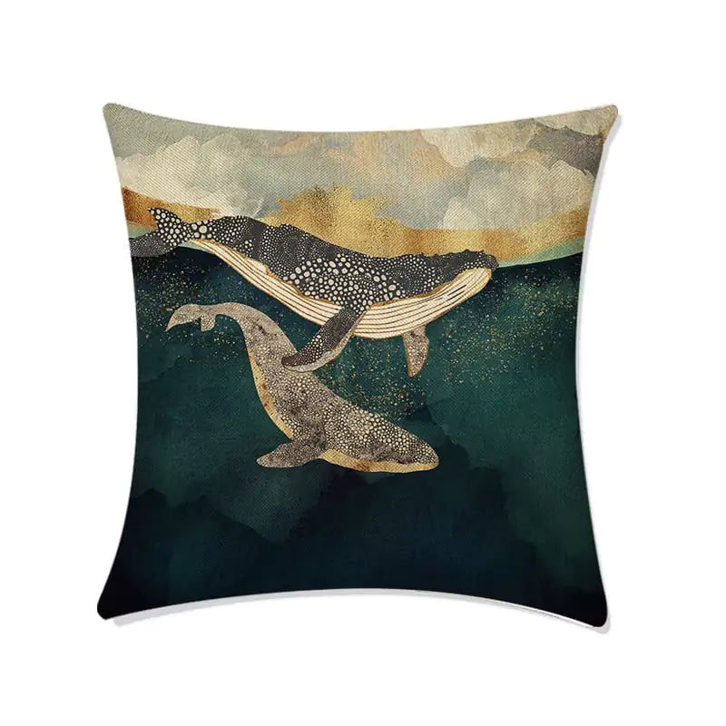 Deep Sea World Printed Sofa Pillow Cases for Home