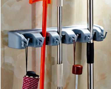 Multifunctional Plastic Mop Hook and Broom Hanger