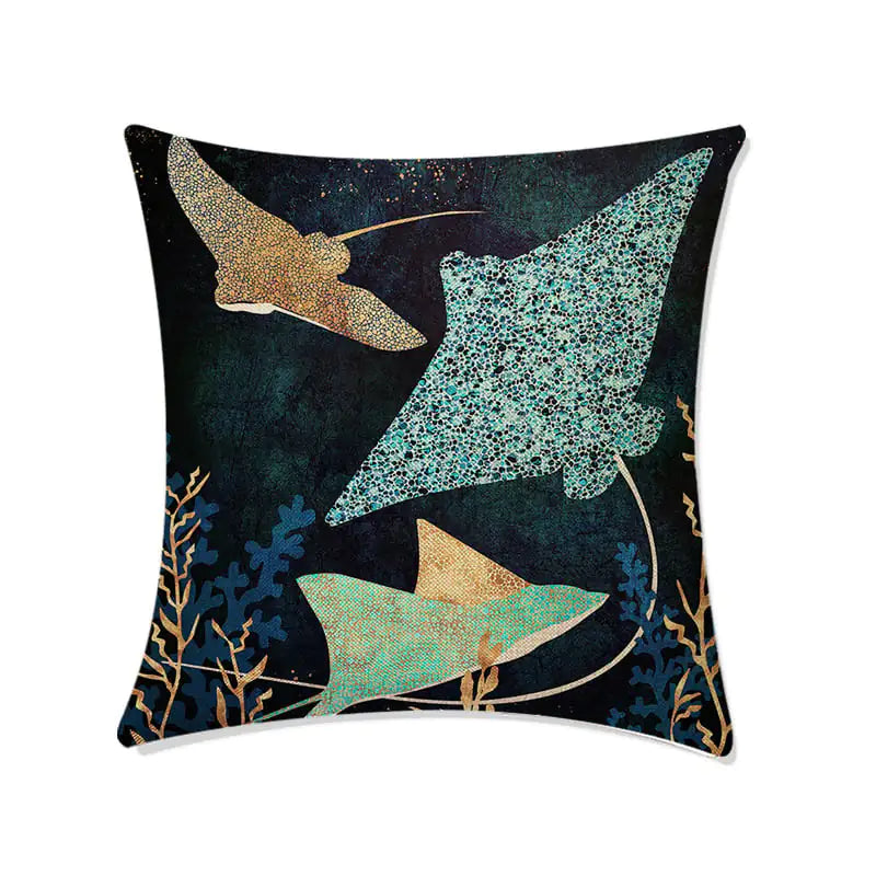 Deep Sea World Printed Sofa Pillow Cases for Home