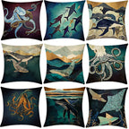 Deep Sea World Printed Sofa Pillow Cases for Home