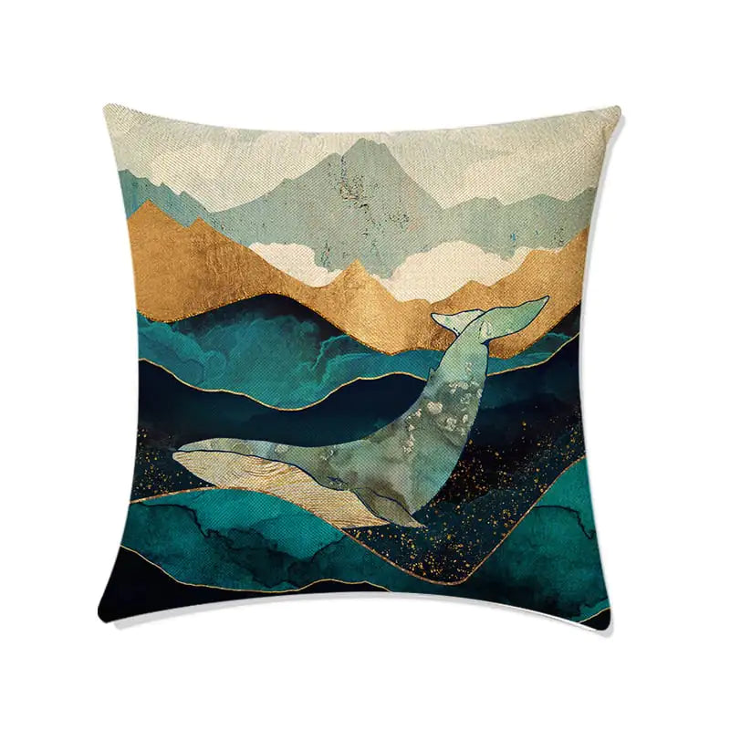Deep Sea World Printed Sofa Pillow Cases for Home